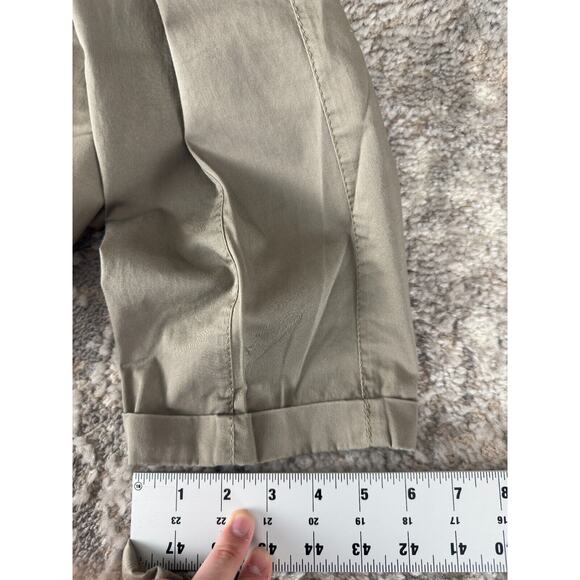 Gerry Weber Size 8 Casual Flat Front Belt Pants Gray Straight Leg Button Zip - Picture 7 of 10